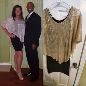 Gold and Black Cocktail Dress
